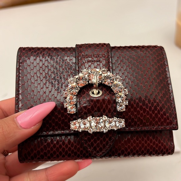 Jimmy Choo Trifold wallet- python leather - Picture 2 of 6